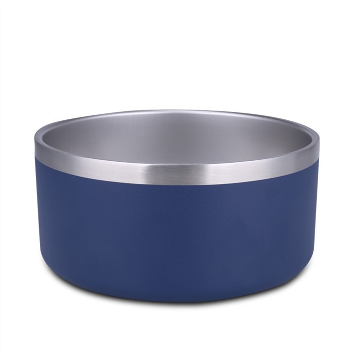 Tigela de estimação de metal não -lip com base de borracha